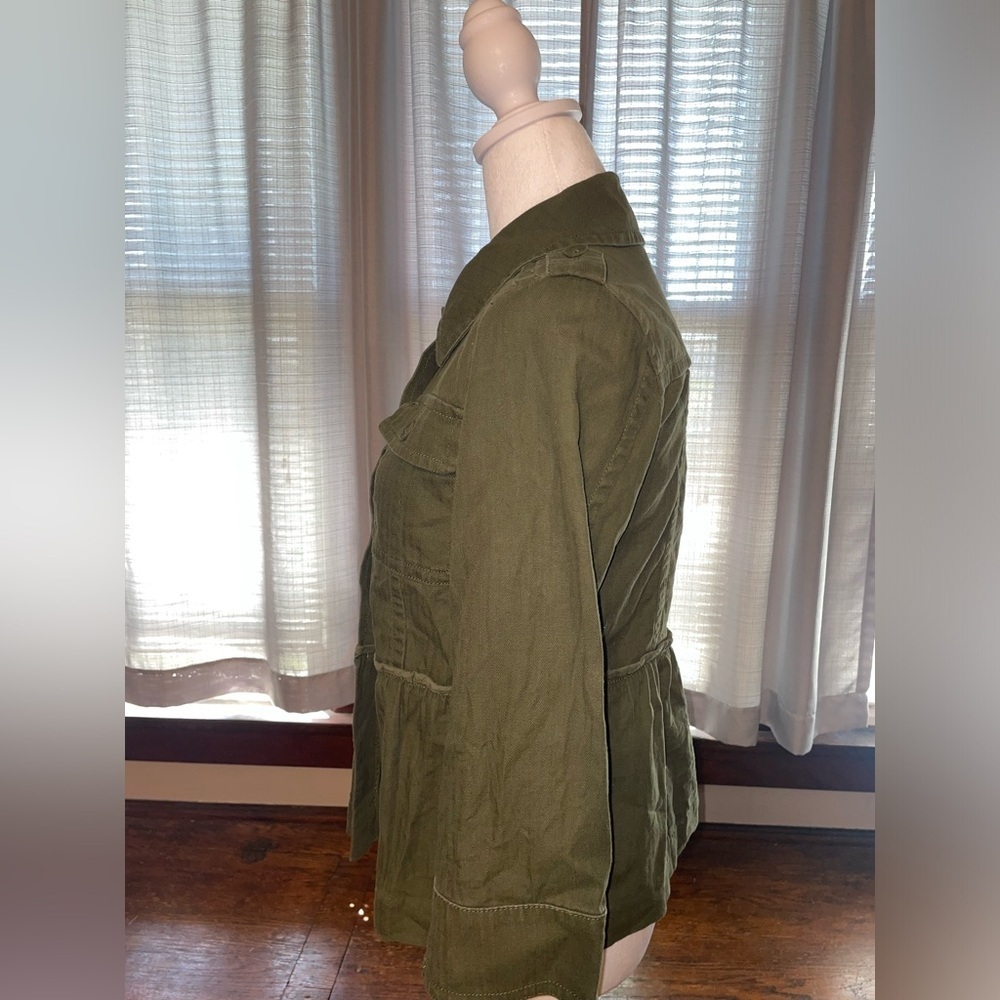 Loft | Hunter Green Military Jacket | XS - Picture 3 of 8